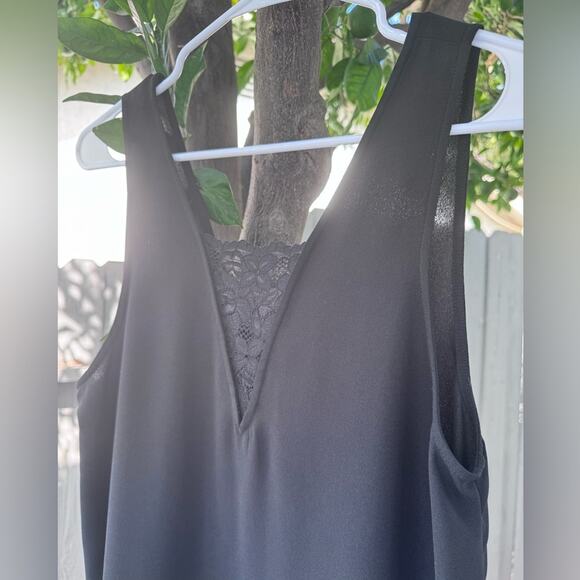 Tildon Black Sleeveless Mini Dress with Lace Detail Size S - Picture 2 of 5